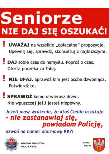 Nie daj się oszukać „na wnuczka” i „na policjanta”!