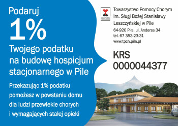 Podaruj 1% Twojego podatku na budowę hospicjum w Pile