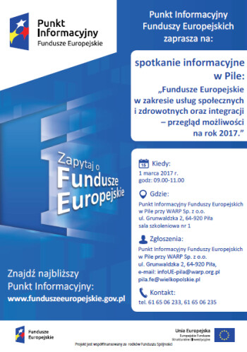 Spotkanie informacyjne nt. „Fundusze w zakresie usług społecznych i zdrowotnych oraz integracji społecznej”