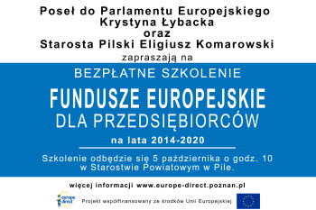 Bezpłatne szkolenie z funduszy europejskich dla przedsiębiorców!