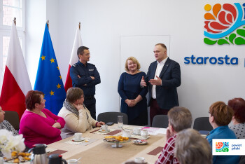 Członkowie Stowarzyszenia „Radość”  z Glesna z wizytą u starosty 