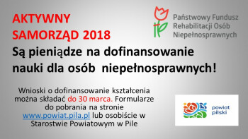 Są pieniądze dla osób niepełnosprawnych na dofinansowanie nauki 