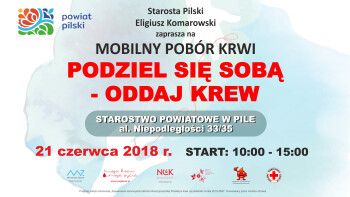 Zbiórka krwi pod Starostwem Powiatowym już w czwartek. Zapraszamy