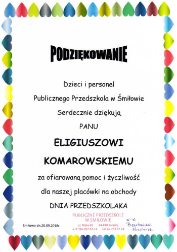 Publiczne Przedszkole w Śmiłowie