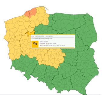 Ostrzeżenie IMGW przed silnym wiatrem!