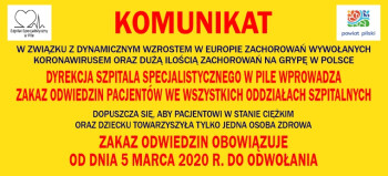 Odwiedziny w Szpitalu Specjalistycznym wstrzymane