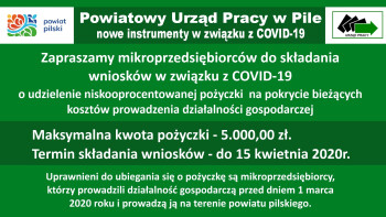 Przypominamy o korzystnych pożyczkach dla mikroprzedsiębiorstw na czas epidemii 