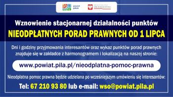 Ponowne otwarcie punktów darmowych porad prawnych