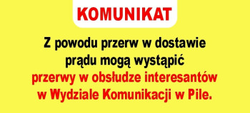 Komunikat Wydziału Komunkacji w Pile z 9 listopada 