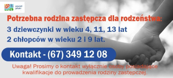 Poszukiwana rodzina zastępcza 