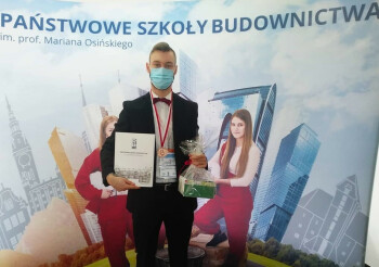 Uczeń pilskiej Budowlanki laureatem Olimpiady Wiedzy i Umiejętności Budowlanych!