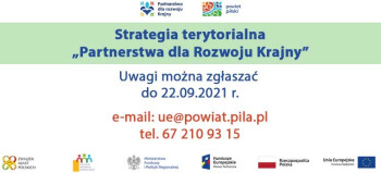 Strategia terytorialna ''Partnerstwa dla rozwoju Krajny". Można zgłaszać uwagi