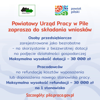 Dotacje z PUP na działalność gospodarczą i nowe stanowiska pracy 