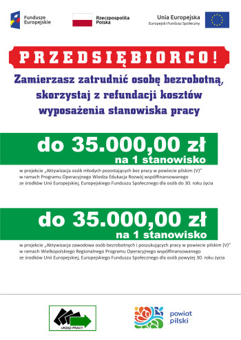 Do 35 tysięcy złotych z Powiatowego Urzędu Pracy