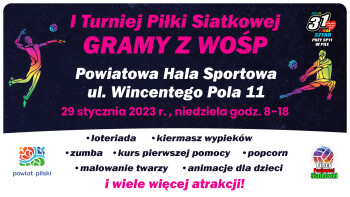 Gramy dla WOŚP. Zapraszamy do hali przy Pola na turniej siatkówki