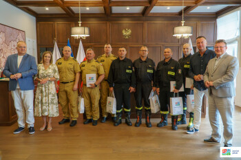 Gratulacje dla strażaków za pomoc w gaszeniu pożarów w Grecji