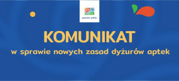 Komunikat w sprawie nowych zasad dyżurów aptek