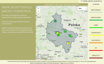 Uwaga: przekroczony poziom pyłu PM10