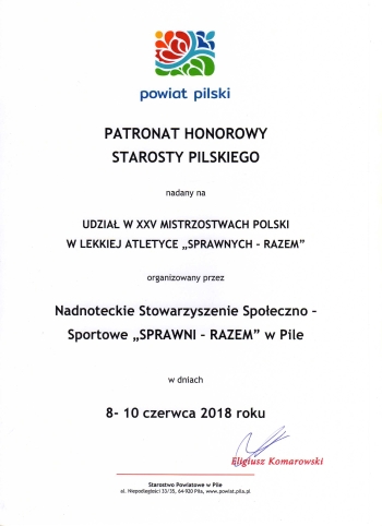 Udział w XXV Mistrzostwach Polski w Lekkiej Atletyce "Sprawnych - Razem"