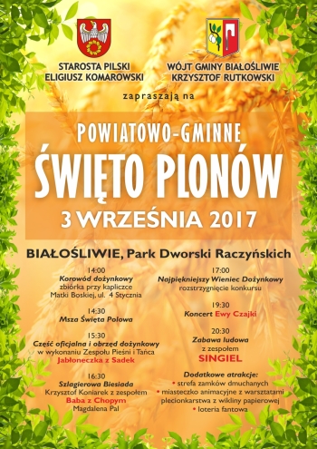 Powiatowe Święto Plonów odbędzie się w Białośliwiu!