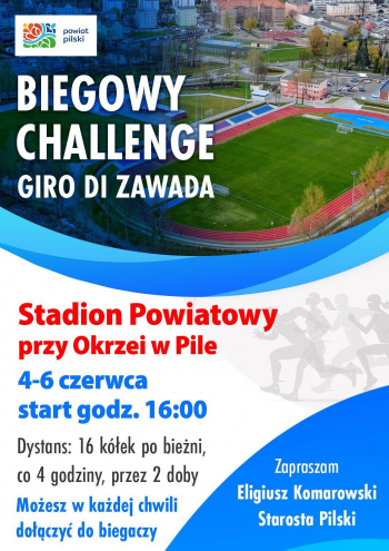 Zapraszamy na Biegowy Challenge na Stadion Powiatowy w Pile 