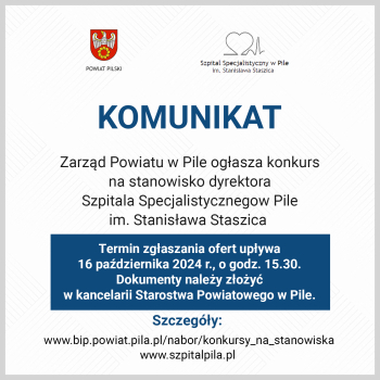 Konkurs na stanowisko dyrektora szpitala 