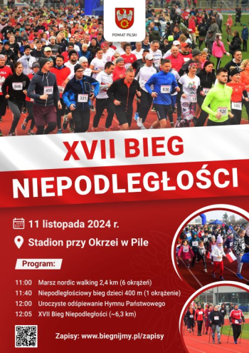 Ruszyły zapisy na XVII Bieg Niepodległości w Pile 