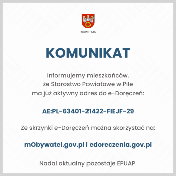 Adres e-Doręczeń do Starostwa Powiatowego 