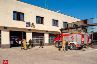 powitanie pilskich strażaków